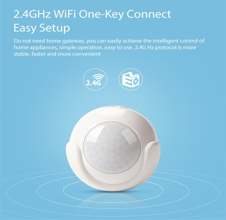 NEO NAS-PD01W Wireless WiFi PIR Detector Motion Sensor, Support Android / IOS systems & Ultra-bright Red LED NEO NAS-PD01W Wireless WiFi PIR Detector Motion Sensor, Support Android / IOS systems & Ultra-bright Red LED